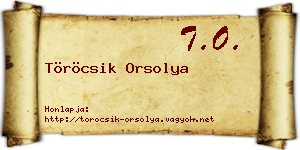 Töröcsik Orsolya névjegykártya
